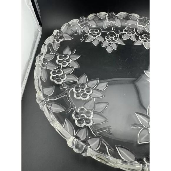 Walther Glass Clear Glass Cherry Blossom, Apple Blossom Serving Plate - Picture 4 of 7